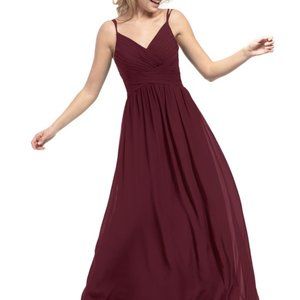 Azazie Blake Bridesmaid Dress - Cabernet
